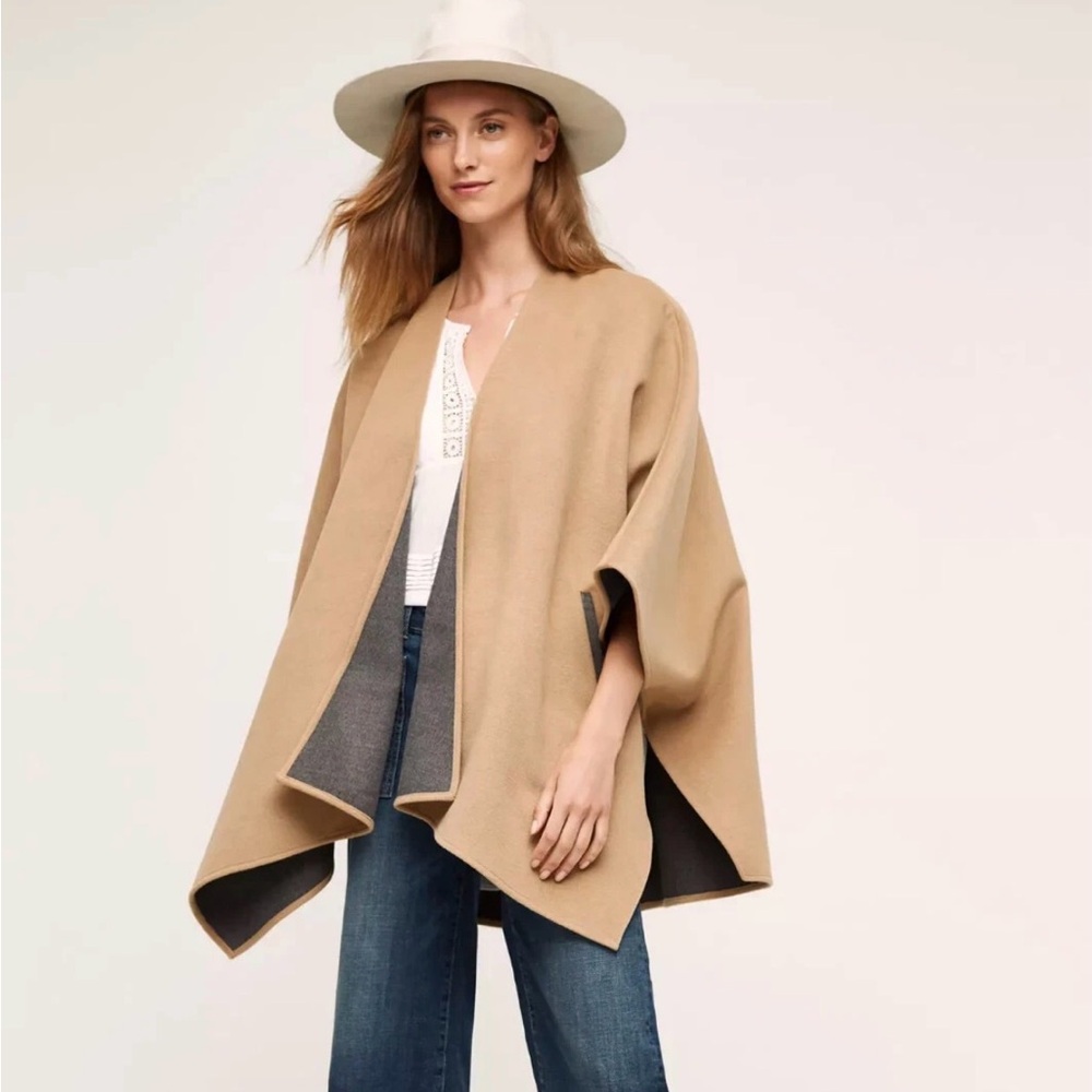 Anthropologie Cartonnier Vista Poncho Womens XS/Small Open Front Pockets warm